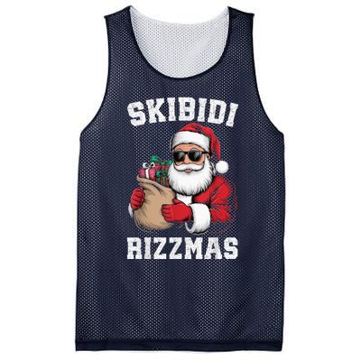 S.K.I.B.I.D.I Riz Z Mas Christmas Rizz Santa Claus Funny Xmas Mesh Reversible Basketball Jersey Tank