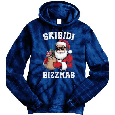 S.K.I.B.I.D.I Riz Z Mas Christmas Rizz Santa Claus Funny Xmas Tie Dye Hoodie