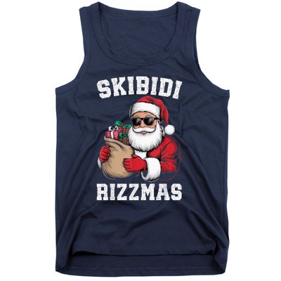 S.K.I.B.I.D.I Riz Z Mas Christmas Rizz Santa Claus Funny Xmas Tank Top