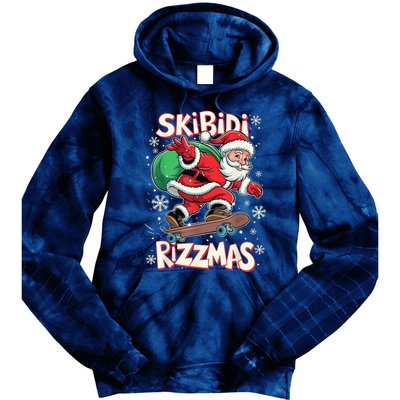 S.K.I.B.I.D.I Riz Z Mas Christmas Rizz Santa Claus Funny Xmas Tie Dye Hoodie