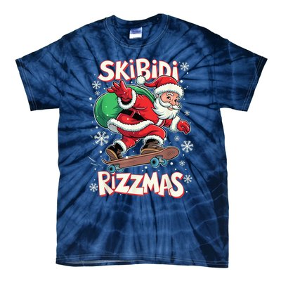 S.K.I.B.I.D.I Riz Z Mas Christmas Rizz Santa Claus Funny Xmas Tie-Dye T-Shirt