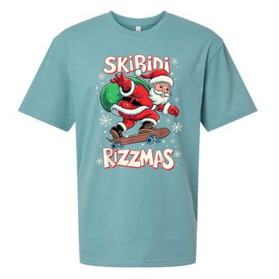 S.K.I.B.I.D.I Riz Z Mas Christmas Rizz Santa Claus Funny Xmas Sueded Cloud Jersey T-Shirt