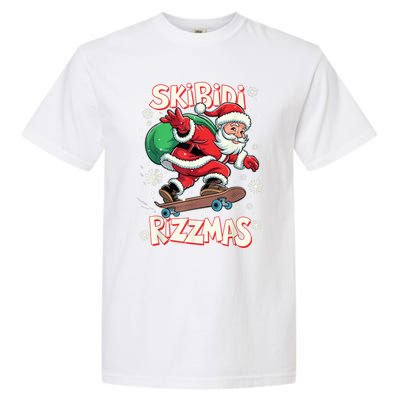 S.K.I.B.I.D.I Riz Z Mas Christmas Rizz Santa Claus Funny Xmas Garment-Dyed Heavyweight T-Shirt