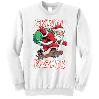 S.K.I.B.I.D.I Riz Z Mas Christmas Rizz Santa Claus Funny Xmas Sweatshirt