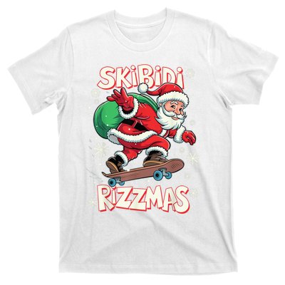 S.K.I.B.I.D.I Riz Z Mas Christmas Rizz Santa Claus Funny Xmas T-Shirt