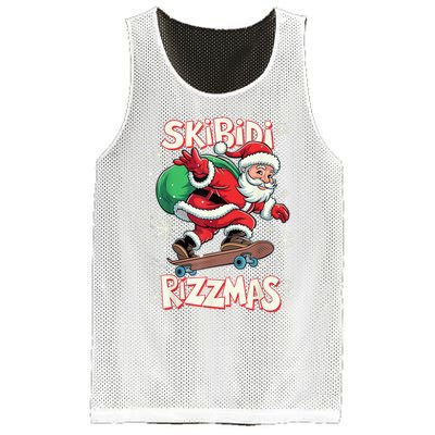 S.K.I.B.I.D.I Riz Z Mas Christmas Rizz Santa Claus Funny Xmas Mesh Reversible Basketball Jersey Tank