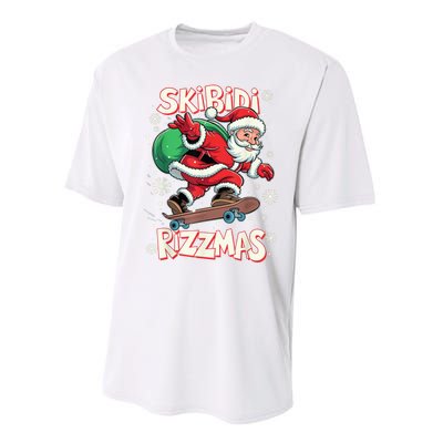 S.K.I.B.I.D.I Riz Z Mas Christmas Rizz Santa Claus Funny Xmas Performance Sprint T-Shirt