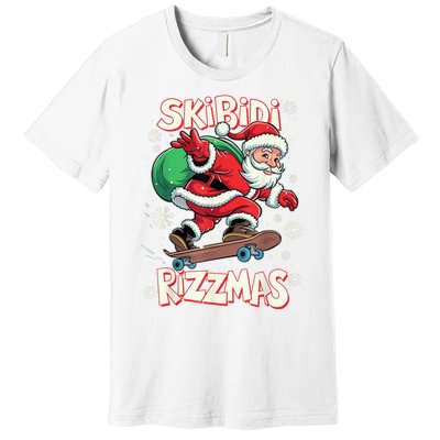 S.K.I.B.I.D.I Riz Z Mas Christmas Rizz Santa Claus Funny Xmas Premium T-Shirt