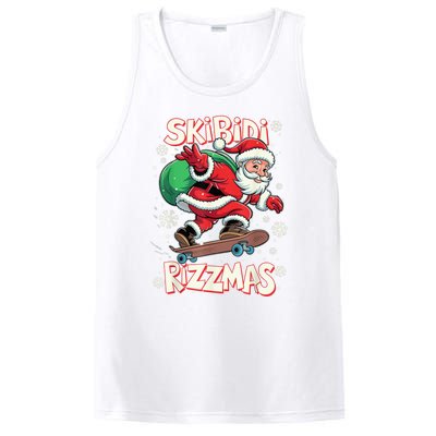 S.K.I.B.I.D.I Riz Z Mas Christmas Rizz Santa Claus Funny Xmas PosiCharge Competitor Tank