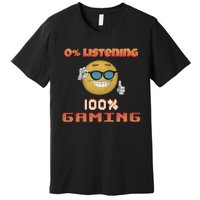 Snazzy Seagull 0 Listening 100 Gaming Premium T-Shirt