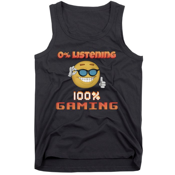 Snazzy Seagull 0 Listening 100 Gaming Tank Top