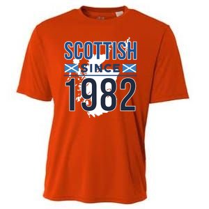 Scottish Since 1982 Scotland Flag Birthday Gift Cooling Performance Crew T-Shirt