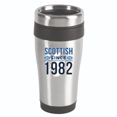 Scottish Since 1982 Scotland Flag Birthday Gift 16oz Travel Tumbler