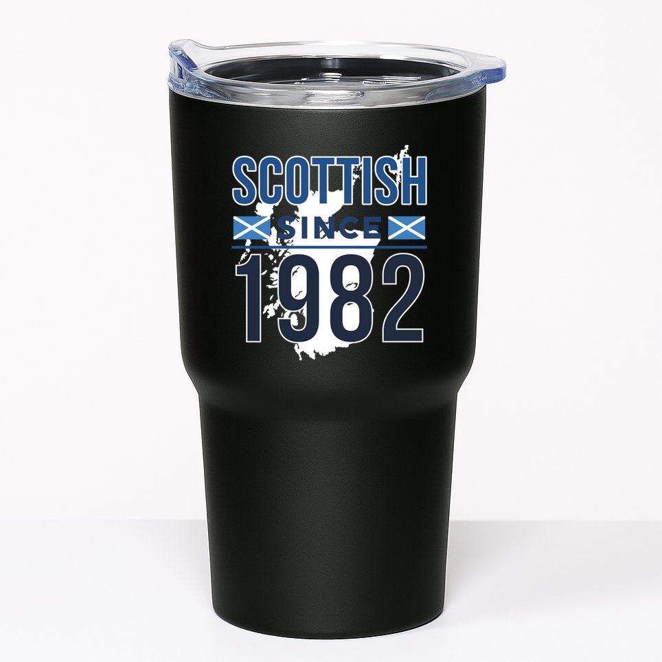 Scottish Since 1982 Scotland Flag Birthday Gift Tumbler
