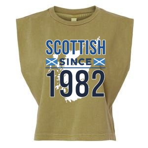 Scottish Since 1982 Scotland Flag Birthday Gift Garment-Dyed Women's Muscle Tee