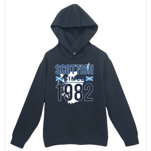 Scottish Since 1982 Scotland Flag Birthday Gift Urban Pullover Hoodie