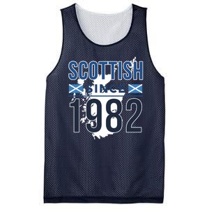 Scottish Since 1982 Scotland Flag Birthday Gift Mesh Reversible Basketball Jersey Tank