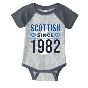 Scottish Since 1982 Scotland Flag Birthday Gift Infant Baby Jersey Bodysuit