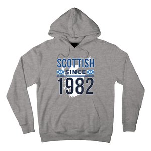 Scottish Since 1982 Scotland Flag Birthday Gift Hoodie