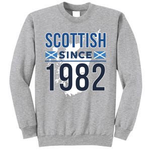 Scottish Since 1982 Scotland Flag Birthday Gift Sweatshirt