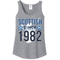 Scottish Since 1982 Scotland Flag Birthday Gift Ladies Essential Tank