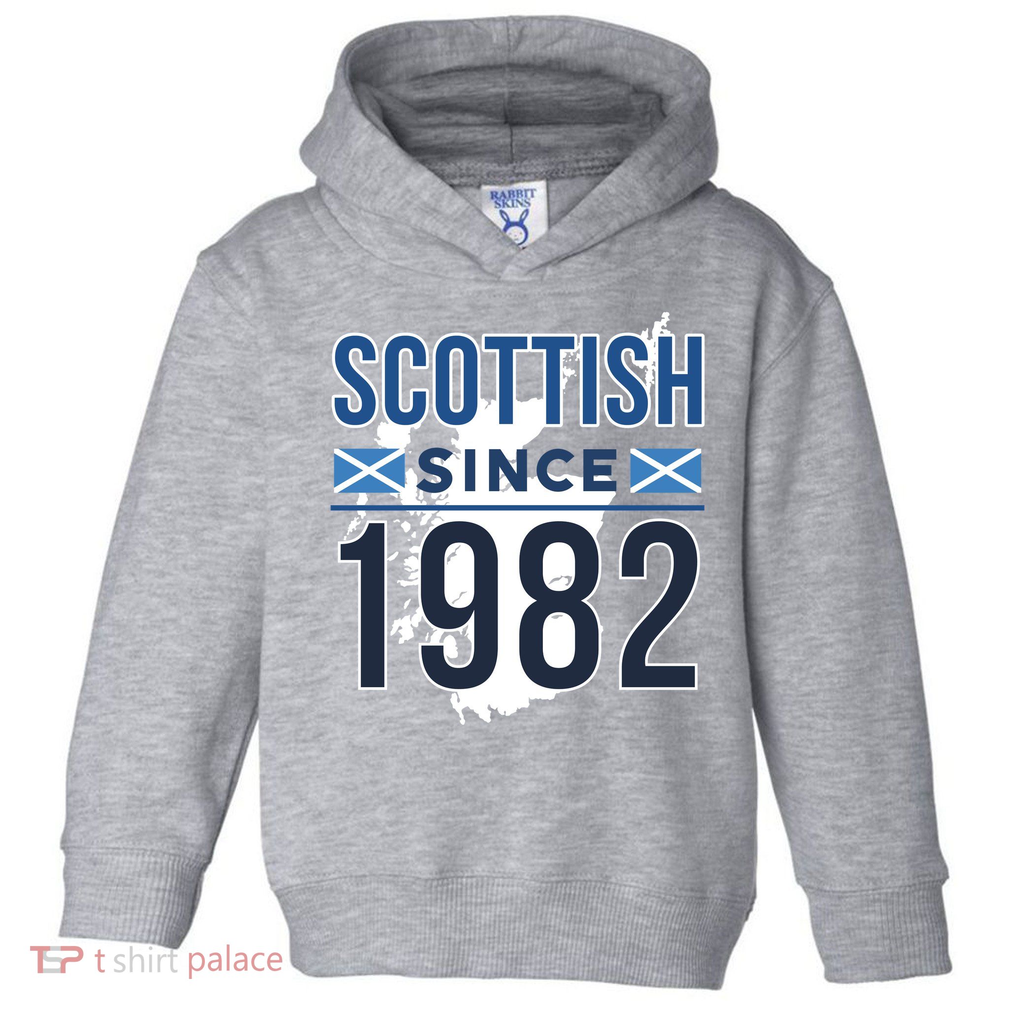 Scottish Since 1982 Scotland Flag Birthday Gift Toddler Hoodie
