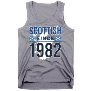 Scottish Since 1982 Scotland Flag Birthday Gift Tank Top