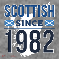 Scottish Since 1982 Scotland Flag Birthday Gift Women's V-Neck T-Shirt
