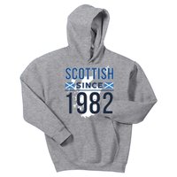 Scottish Since 1982 Scotland Flag Birthday Gift Kids Hoodie