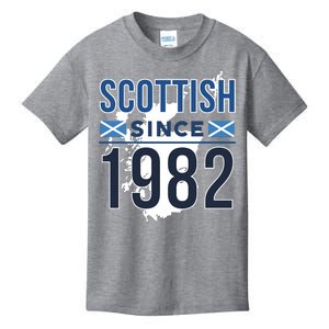 Scottish Since 1982 Scotland Flag Birthday Gift Kids T-Shirt