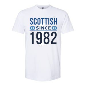 Scottish Since 1982 Scotland Flag Birthday Gift Softstyle® CVC T-Shirt