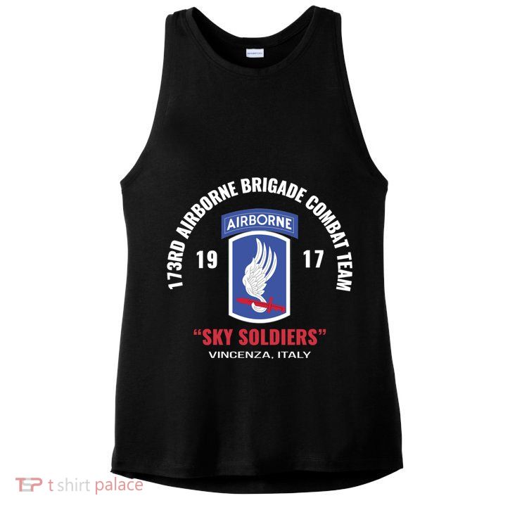 Sky Soldiers 173rd Airborne Combat Team Gift Ladies PosiCharge Tri-Blend Wicking Tank
