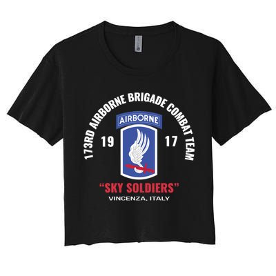Sky Soldiers 173rd Airborne Combat Team Gift Crop Top