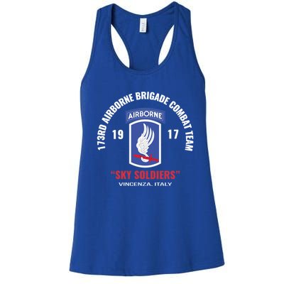 Sky Soldiers 173rd Airborne Combat Team Gift Women's Racerback Tank