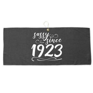 Sassy Since 1923 Birthday 100th Birthday Large Microfiber Waffle Golf Towel