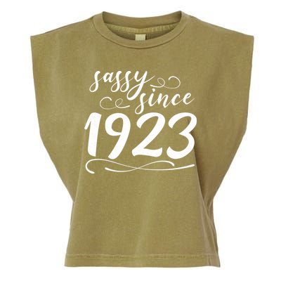 Sassy Since 1923 Birthday 100th Birthday Garment-Dyed Women's Muscle Tee