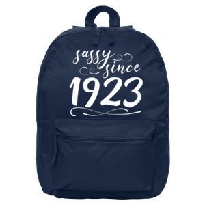 Sassy Since 1923 Birthday 100th Birthday 16 in Basic Backpack