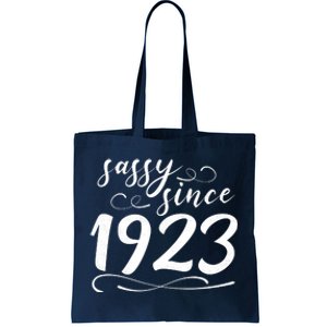 Sassy Since 1923 Birthday 100th Birthday Tote Bag