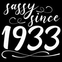 Sassy Since 1933 Birthday 90th Birthday Tie-Dye T-Shirt