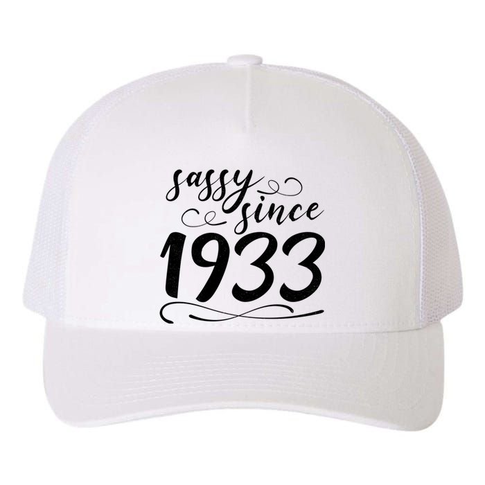 Sassy Since 1933 Birthday 90th Birthday Yupoong Adult 5-Panel Trucker Hat