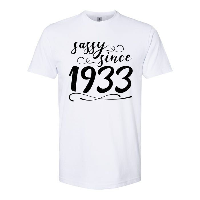 Sassy Since 1933 Birthday 90th Birthday Softstyle CVC T-Shirt