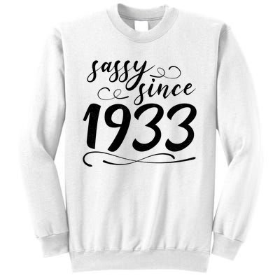 Sassy Since 1933 Birthday 90th Birthday Sweatshirt