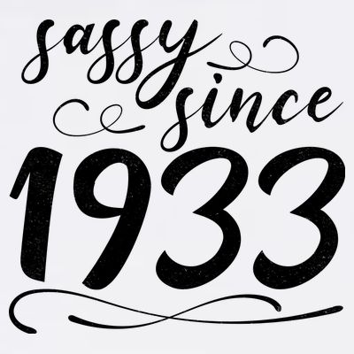 Sassy Since 1933 Birthday 90th Birthday T-Shirt
