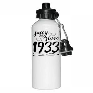 Sassy Since 1933 Birthday 90th Birthday Aluminum Water Bottle