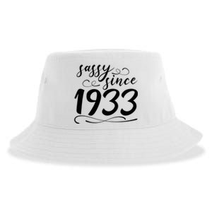 Sassy Since 1933 Birthday 90th Birthday Sustainable Bucket Hat