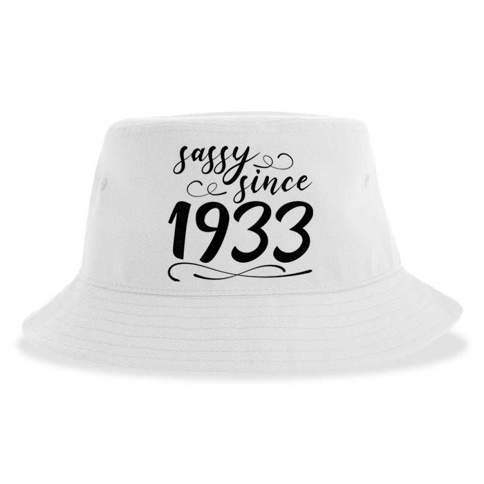 Sassy Since 1933 Birthday 90th Birthday Sustainable Bucket Hat