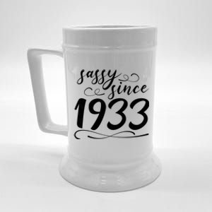 Sassy Since 1933 Birthday 90th Birthday Beer Stein