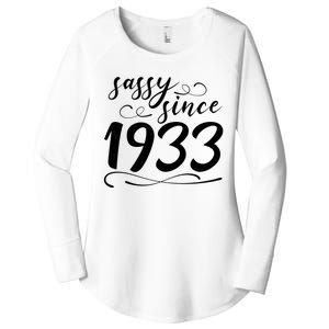 Sassy Since 1933 Birthday 90th Birthday Women's Perfect Tri Tunic Long Sleeve Shirt