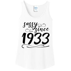 Sassy Since 1933 Birthday 90th Birthday Ladies Essential Tank