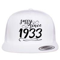 Sassy Since 1933 Birthday 90th Birthday Flat Bill Trucker Hat